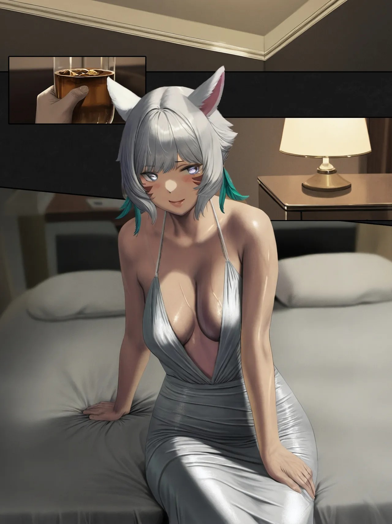 The Silk Between Us: That Time When I Literally Had Sex with Y'Shtola Through Silk Hentai pt-br 08