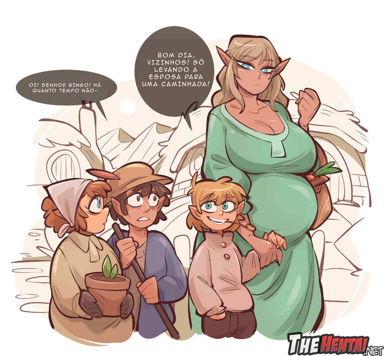 Elf x Halfling Hentai pt-br 16