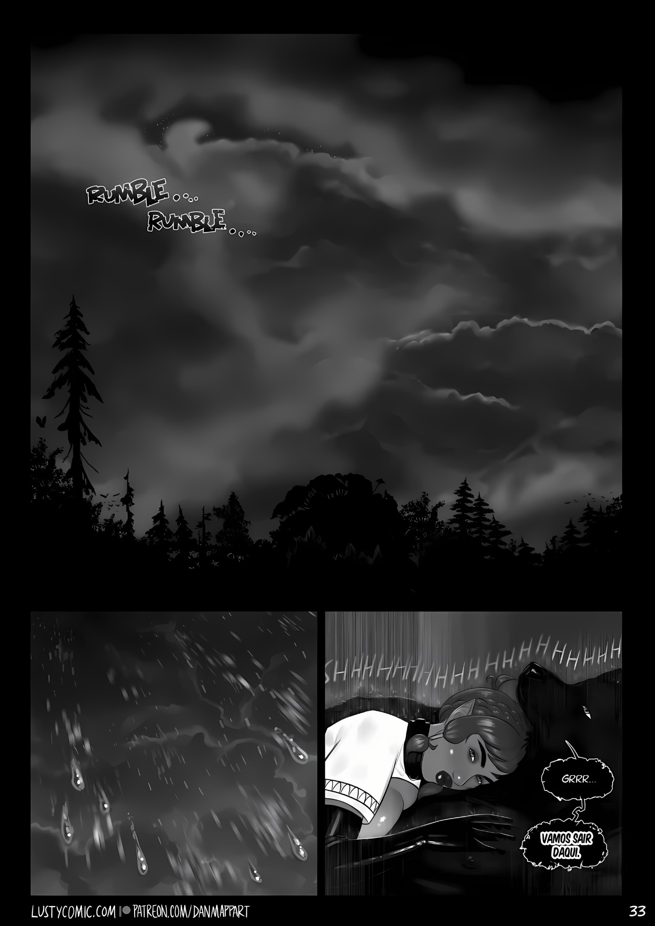 Lusty And The Big Bad Werewolf  Hentai pt-br 33