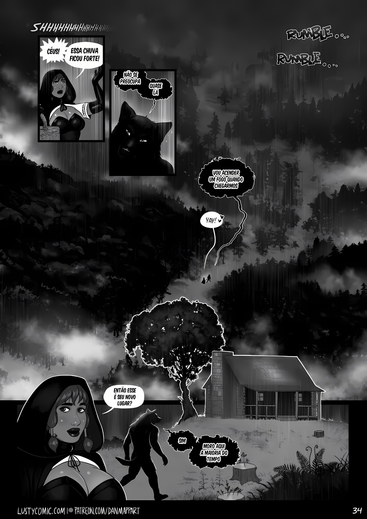 Lusty And The Big Bad Werewolf  Hentai pt-br 34