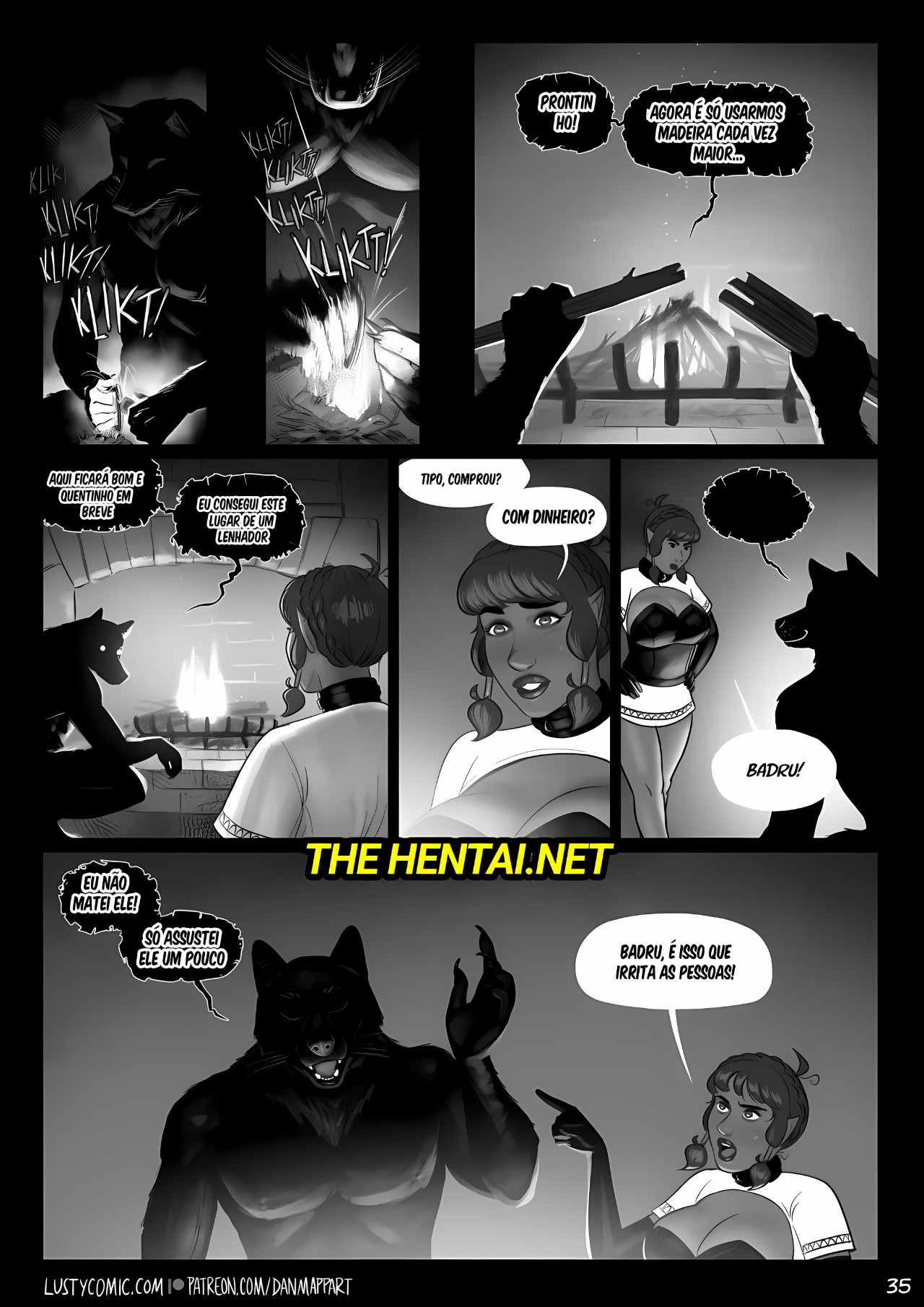 Lusty And The Big Bad Werewolf  Hentai pt-br 35