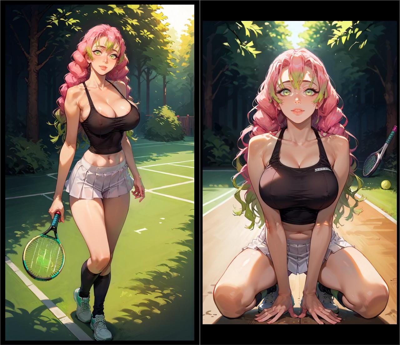 Mitsuri Kanroji: Tennis Lessons Hentai pt-br 02