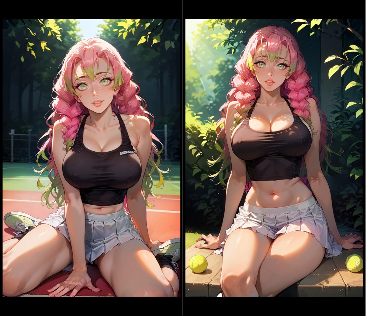 Mitsuri Kanroji: Tennis Lessons Hentai pt-br 03