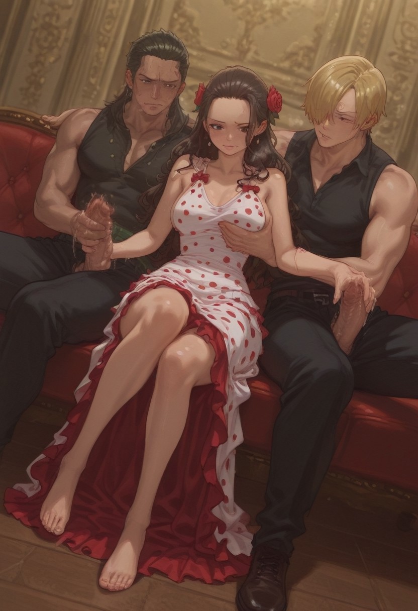 VIOLA DOUBLE HANDJOB POV: SANJI & ZORO CUMSHOTS Hentai pt-br 38