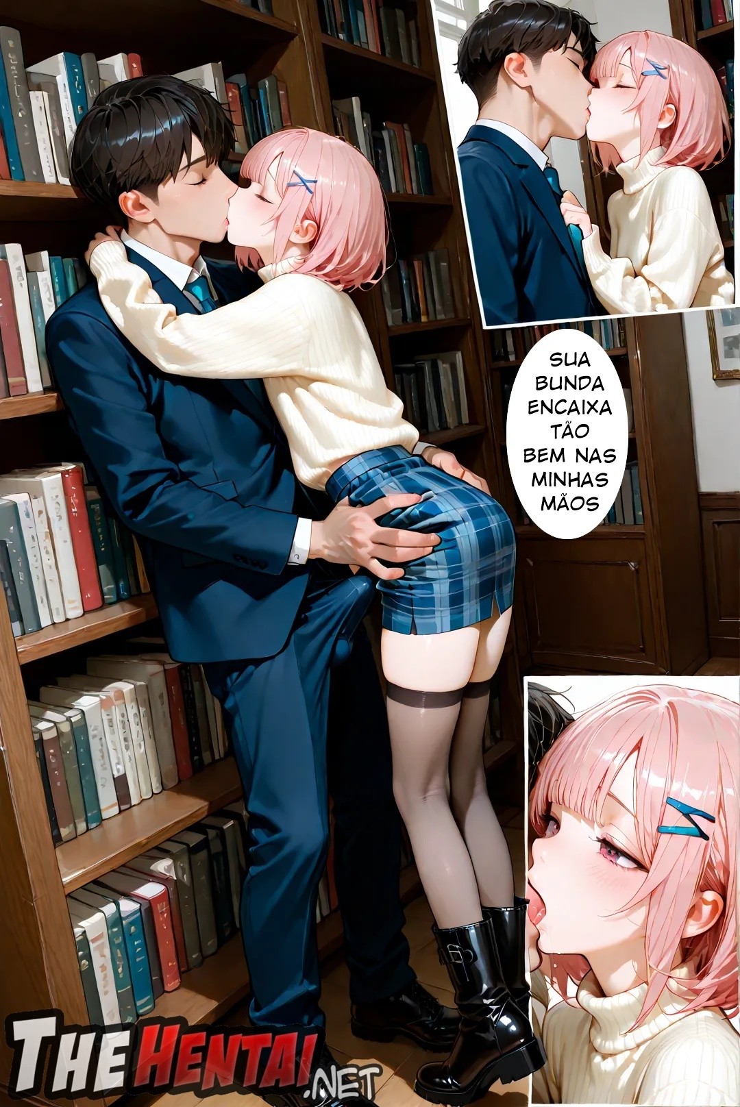 Femboy Library Hentai pt-br 15