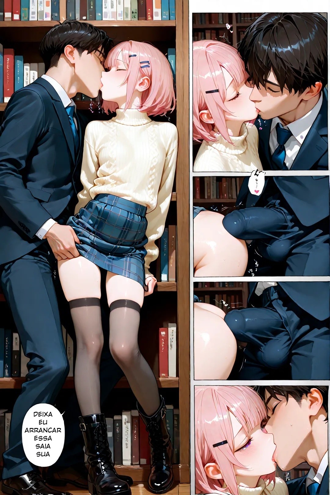 Femboy Library Hentai pt-br 19