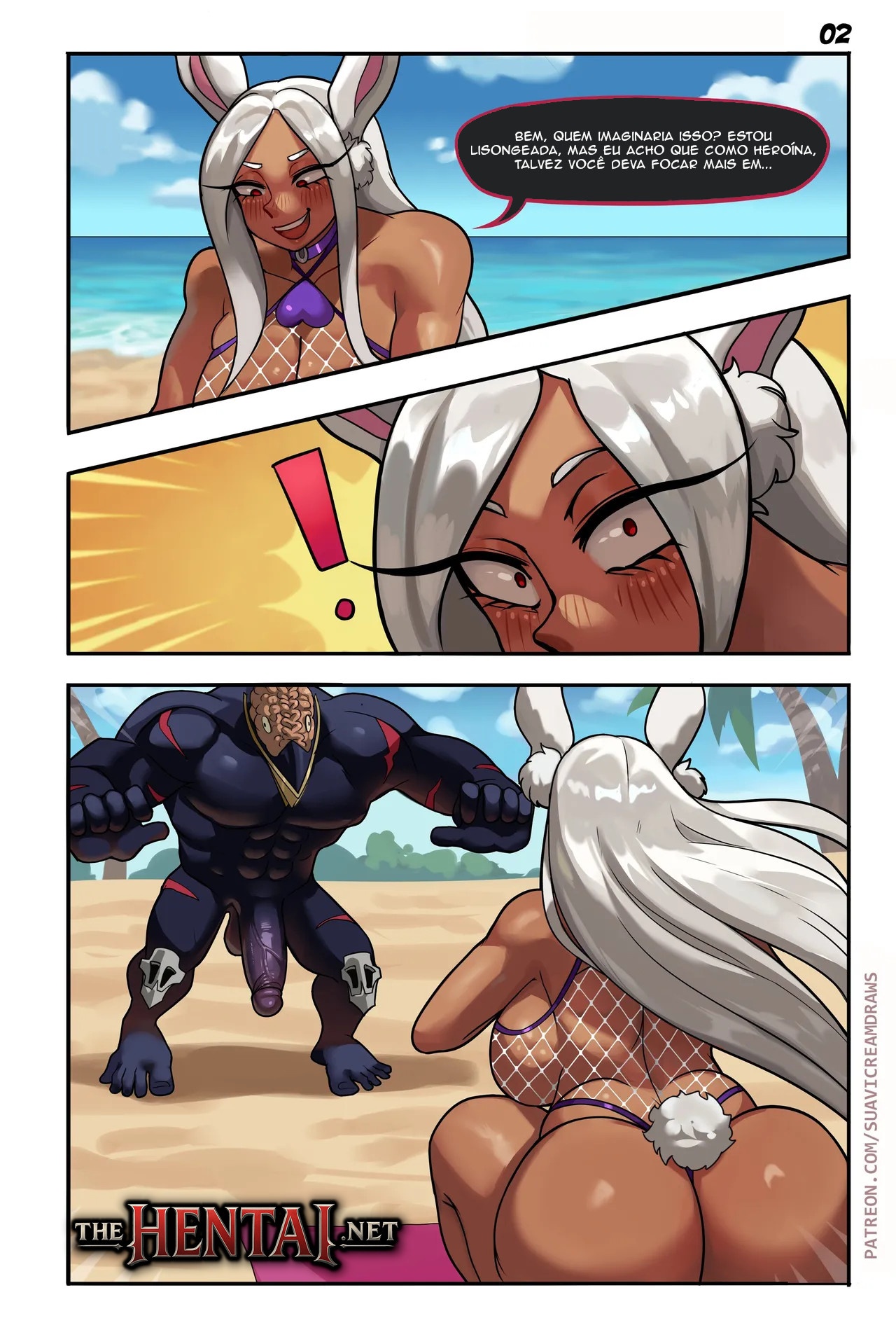 Mirko's Beach Training Hentai pt-br 03