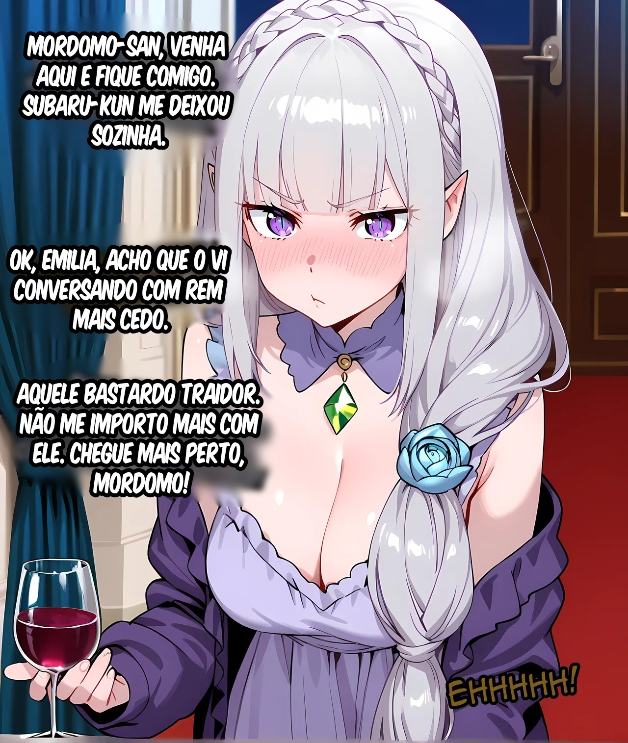 Emilia Gets Sick Of Subaru Flirting With Rem So She Gets Payback Hentai pt-br 02