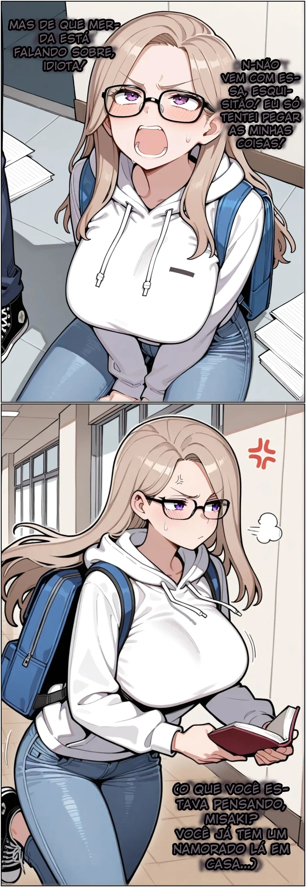 Misaki Takes a Liking To Her "Noisy" Dormmate Hentai pt-br 04