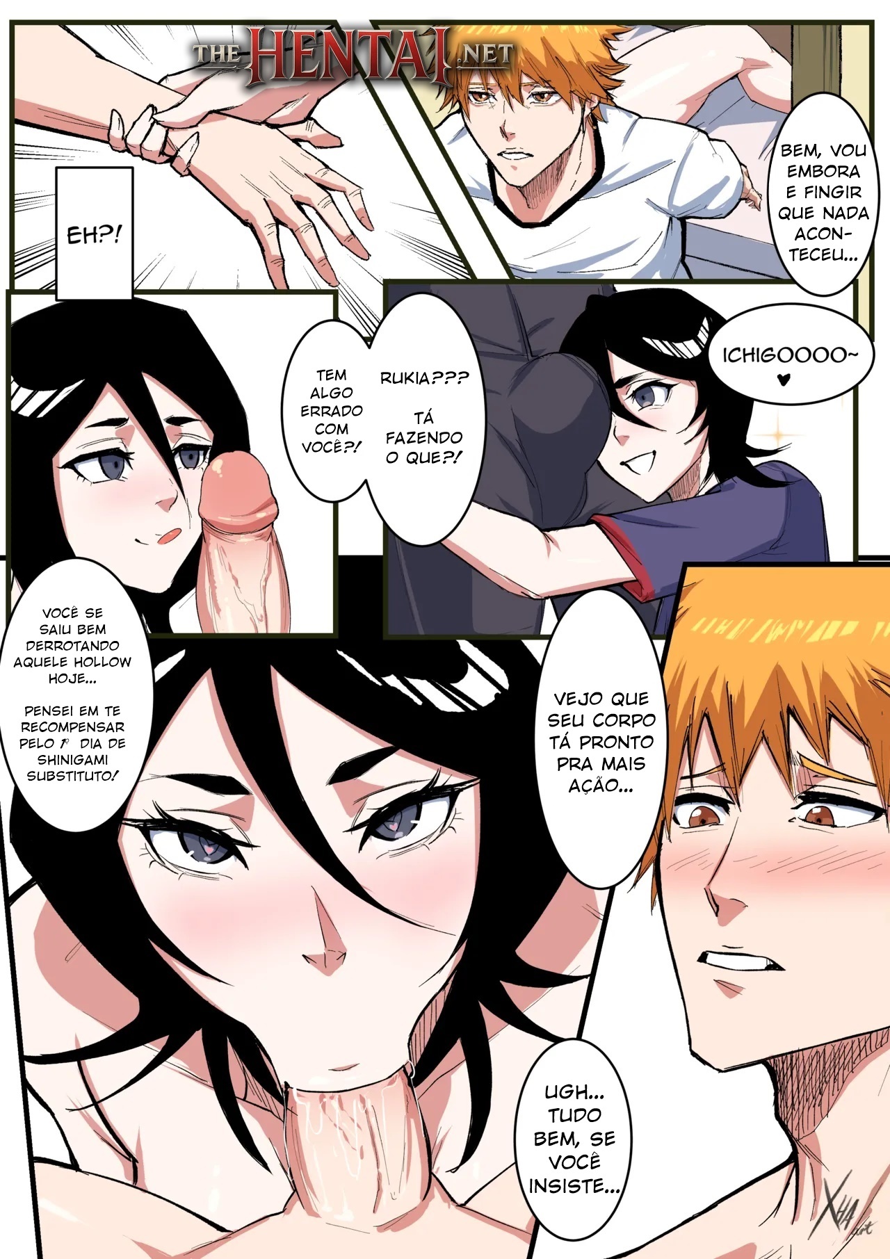 Rukia x Ichigo By XHA Art Hentai pt-br 03