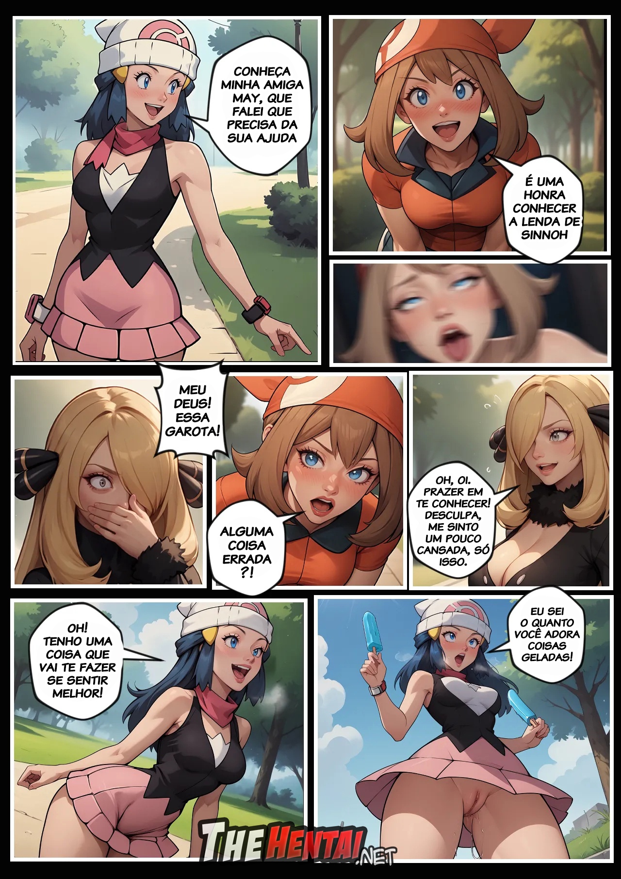 Cynthia, May And Dawn Hypnotic Training Hentai pt-br 16