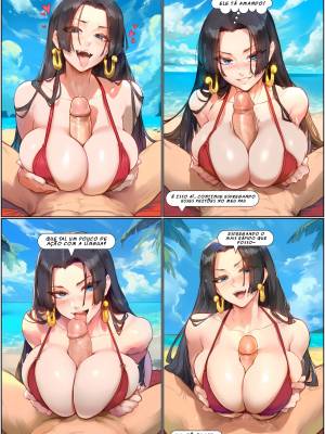 AI Generated: Boa Hancock, Monkey D. Luffy, Nami And Nico Robin Hentai pt-br 17