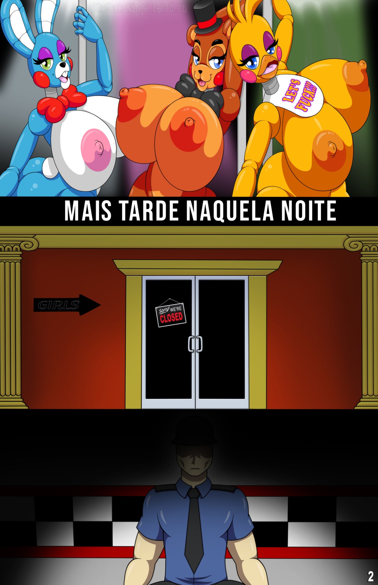 Five Fucks At Freddy's Part 2 Hentai pt-br 03