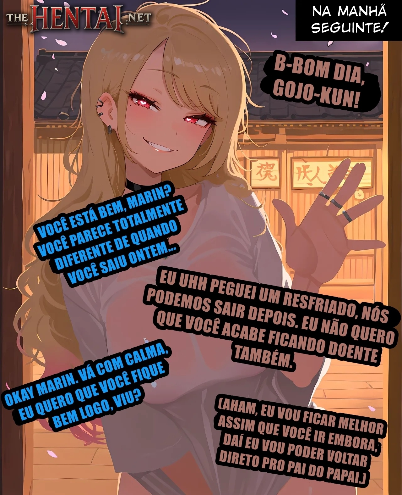 Marin Was Left Unsatisfied So She Made a Phone Call... Hentai pt-br 14