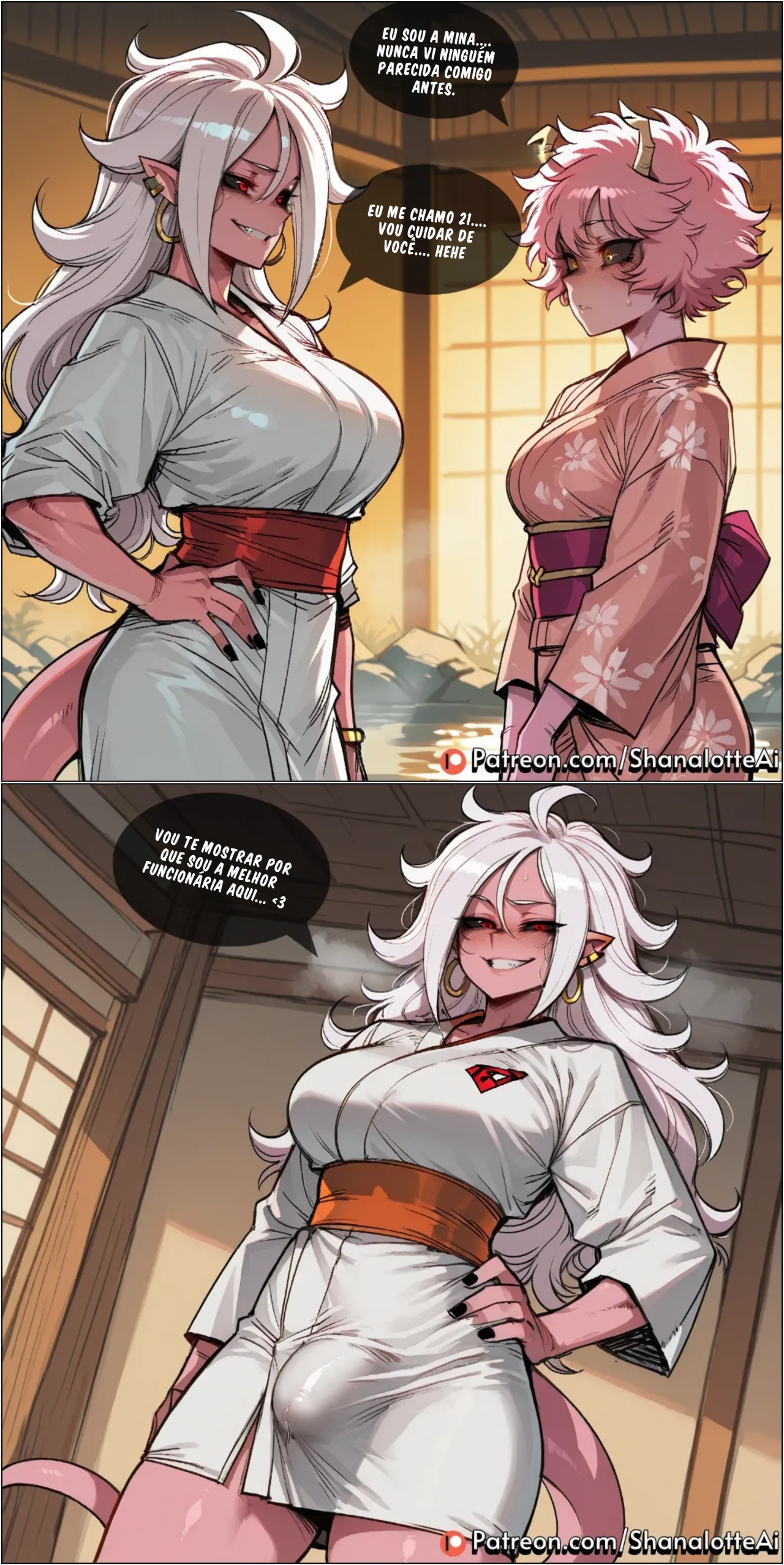 Mina Ashido x Android 21 Hentai pt-br 02