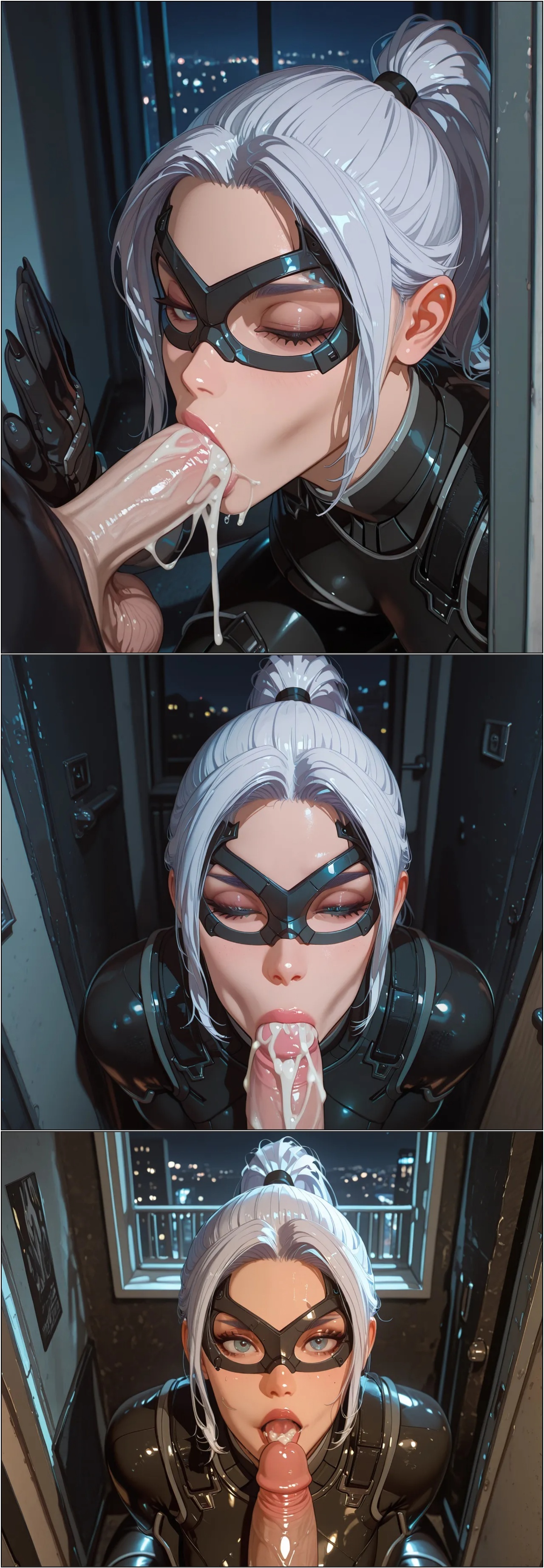 AI Generated: Black Cat By Pirate Wind Cat Hentai pt-br 08