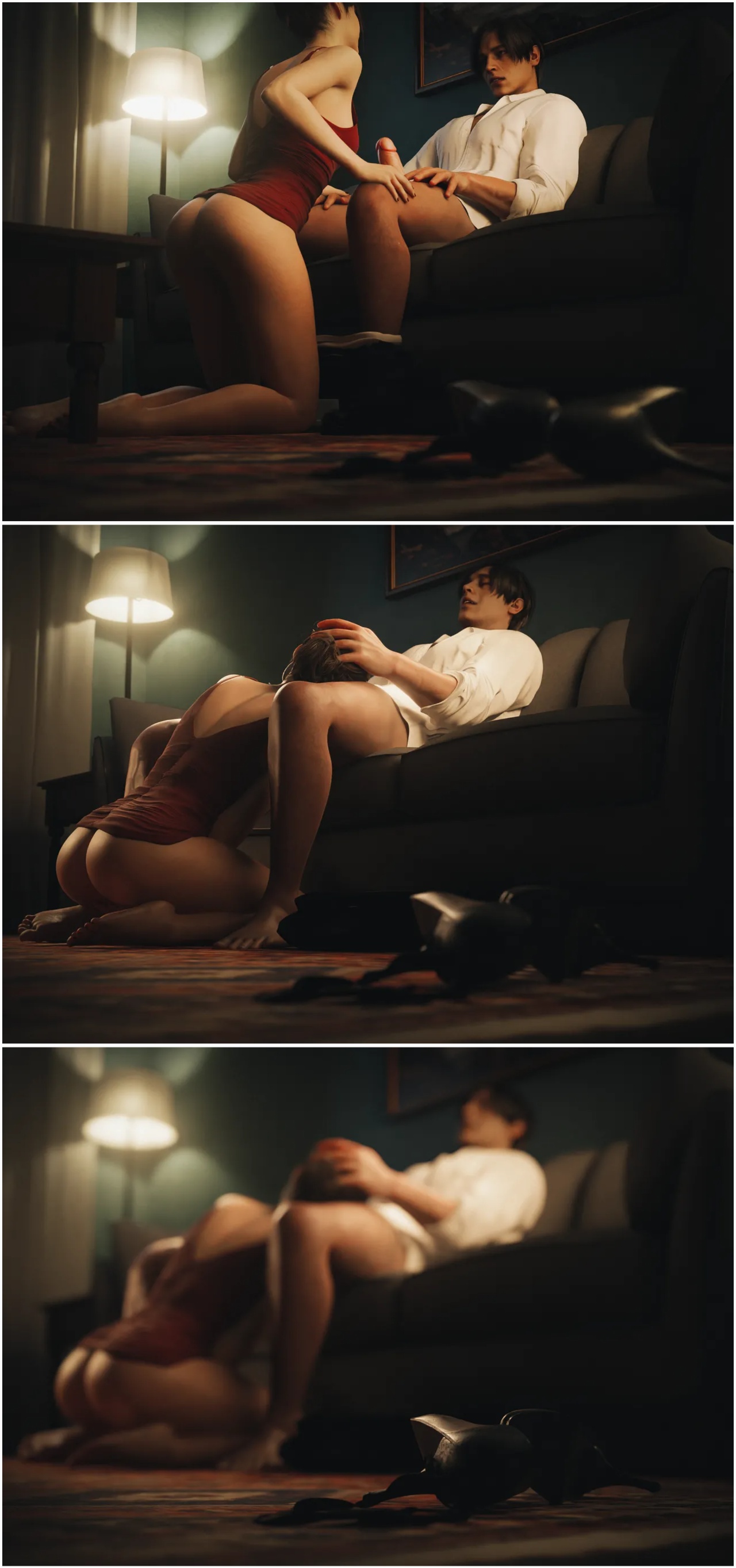 Her Dress: Claire Redfield x Leon S. Kennedy Hentai pt-br 05