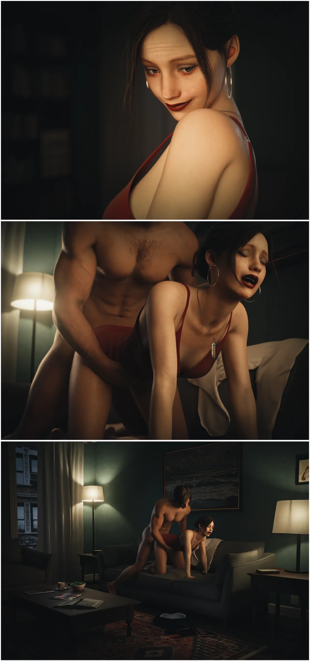 Her Dress: Claire Redfield x Leon S. Kennedy Hentai pt-br 09