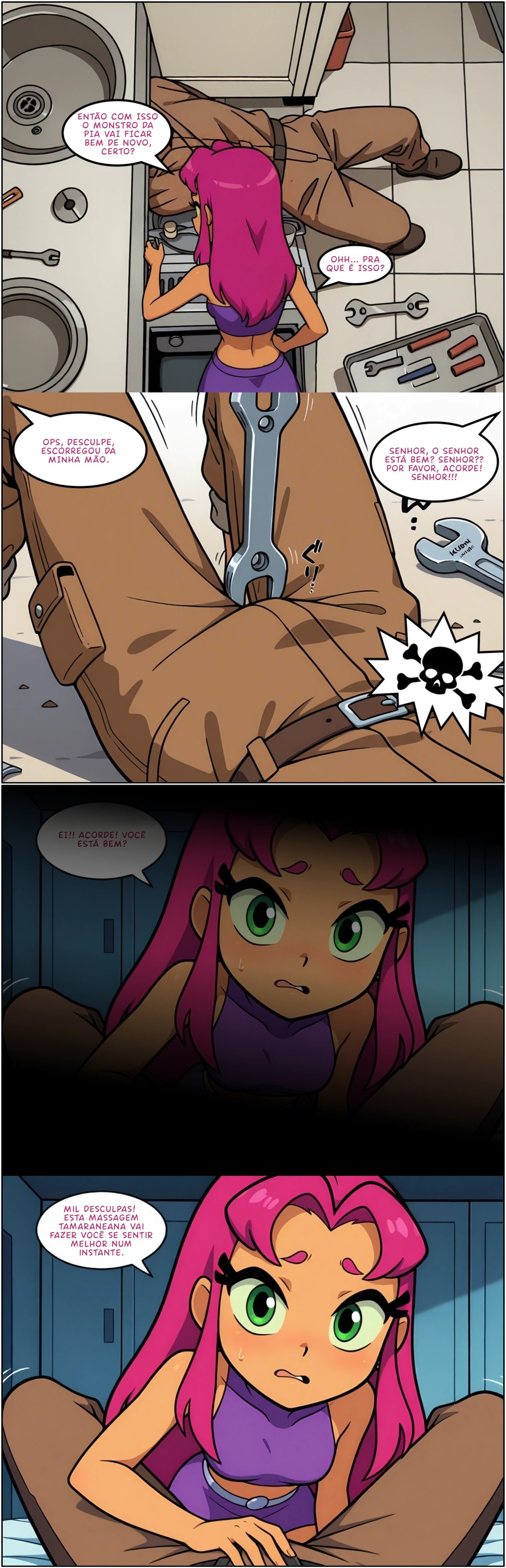 Teen Titans: Starfire's Housesitting Hentai pt-br 02