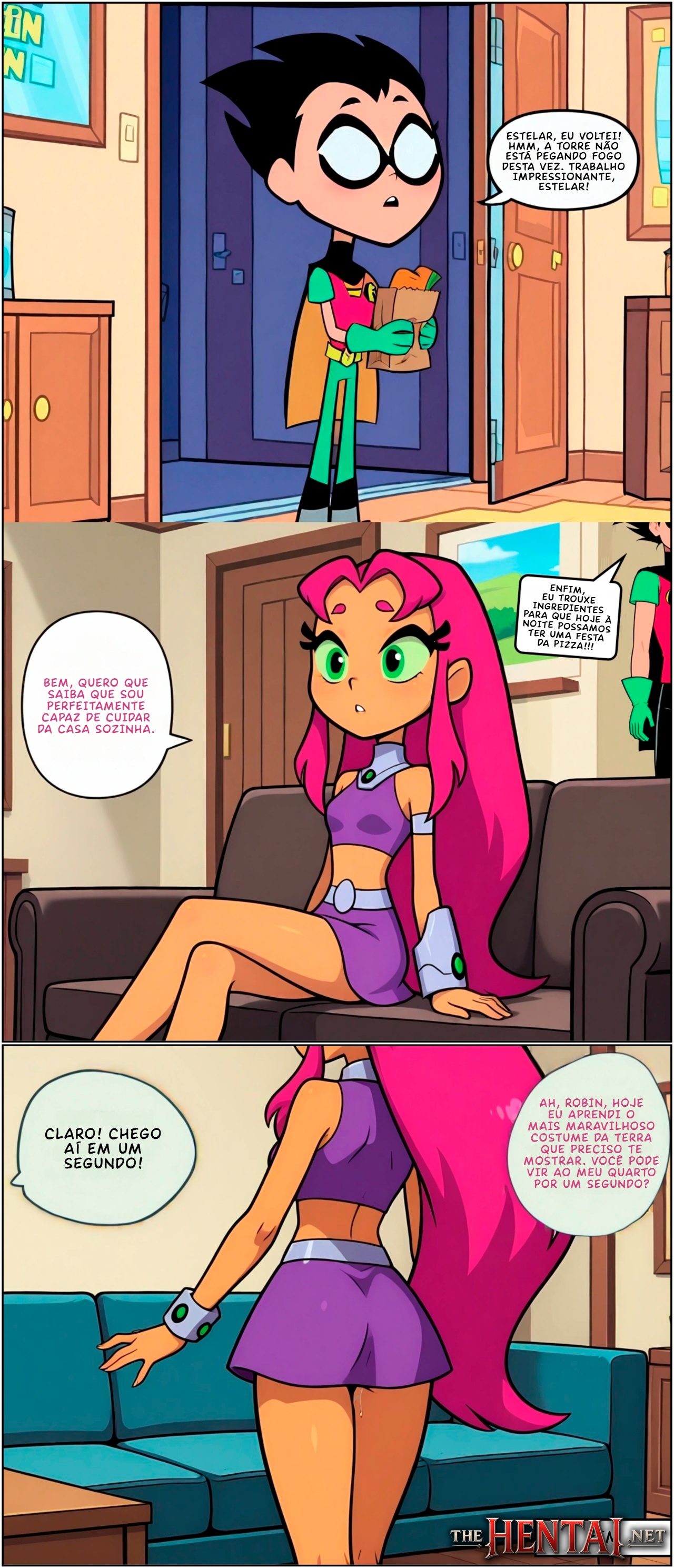 Teen Titans: Starfire's Housesitting Hentai pt-br 10
