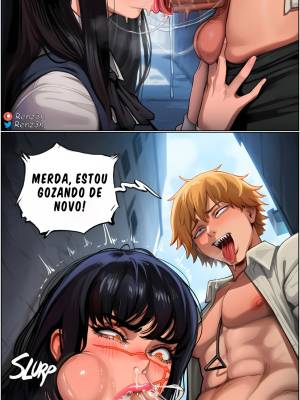Yoru & Asa, Blowing Denji's Mind Hentai pt-br 14