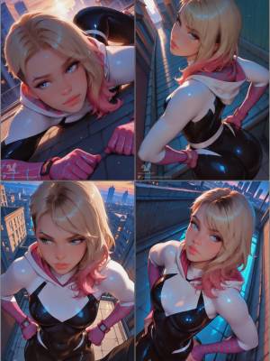 AI Generated: Spider-Gwen By NaughtyPuff Hentai pt-br 03